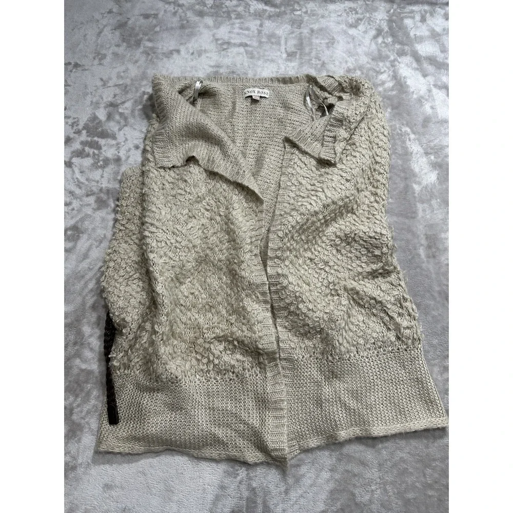 Knox Rose Open Sweater Vest Women's Size Medium Heavy Knit Belted New With‎ Tags